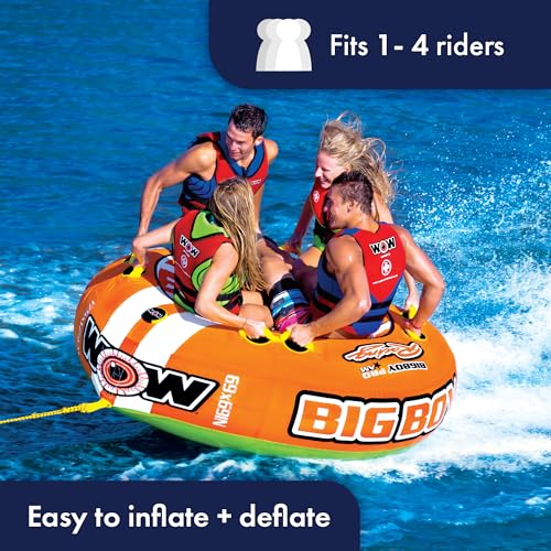 WOW Sports Big Boy 4-Person Inflatable Towable Tube, 15-1130 - Image 2