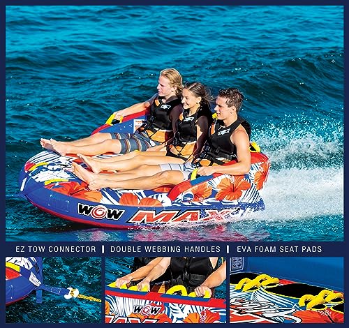 WOW Sports Max Vibes Inflatable Towable Tube - Image 5