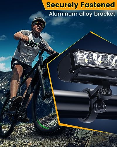 WSCXSC Bright Bike Light, 9000 Lumen, USB Rechargeable - Image 2