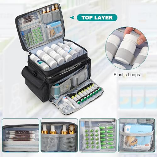XHGWJSX Medicine Organizer With Adjustable Divider - Image 4