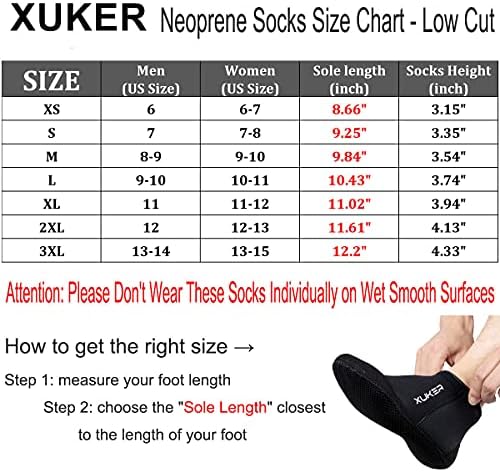 XUKER Neoprene Water Socks 3mm, Sand Proof - Image 3