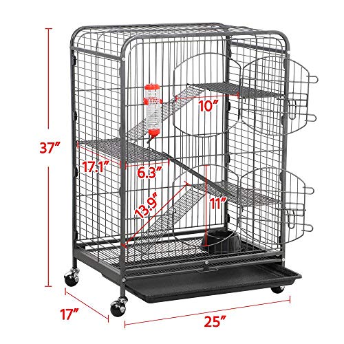Yaheetech 37-Inch Metal Cage For Small Animals - Image 3