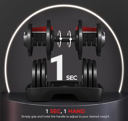 Yaheetech Adjustable Dumbbell Set 40LB/52.5LB/90LB - Image 2