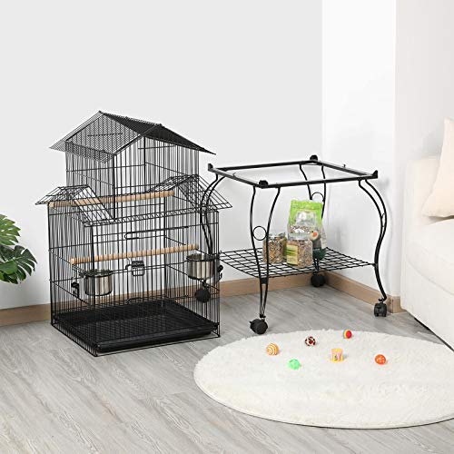 Yaheetech Budgie Cage 55-Inch Triple Roof - Image 5