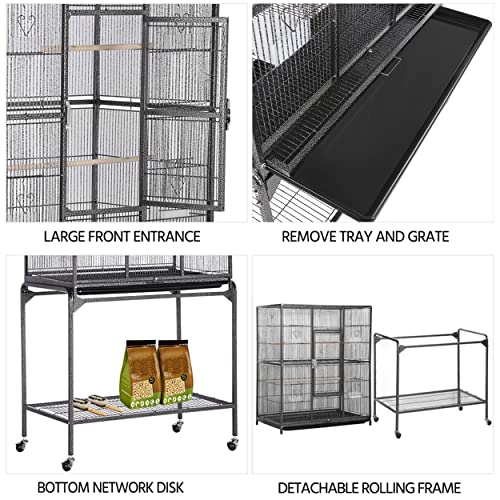 Yaheetech Detachable Parrot Cage With Stand - Image 5