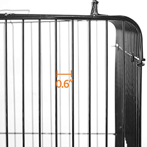 Yaheetech Medium Parakeet Cage With Stand, Black - Image 3