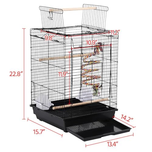 Yaheetech Open Play Top Travel Bird Cage - Image 3