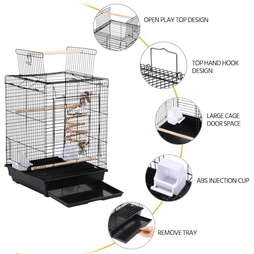 Yaheetech Open Play Top Travel Bird Cage - Image 4