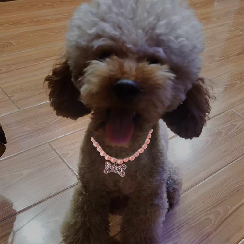 YangQian Small Dog Cat Pearl Collar Necklace - Image 2