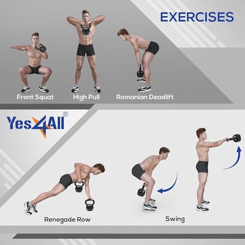 Yes4All 5-80 Lbs Cast Iron Kettlebell - Image 5