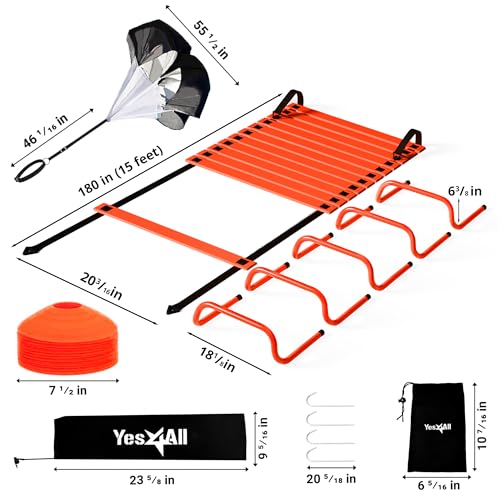 Yes4All Agility Ladder Speed Training Equipment Set - Image 2