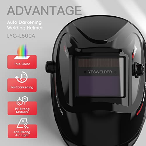 YESWELDER True Color Auto Darkening Welding Helmet - Image 2