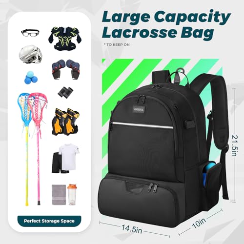 YOREPEK Lacrosse Backpack With Large Capacity - Image 2
