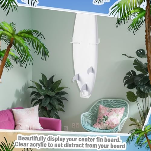 Yousoontic Surfboard Wall Mount Rack Clear Acrylic - Image 5