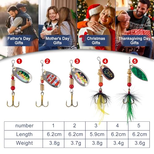 YPWUE Trout Salmon Bass Fishing Lures Kit - Image 3