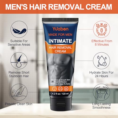 Yuaben Men's Painless Hair Removal Cream, 120ml - Image 3