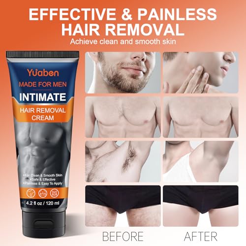 Yuaben Men's Painless Hair Removal Cream, 120ml - Image 2