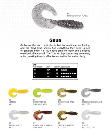 Yum Lures Grub Multi-Species Curly-Tail Lure - Image 3
