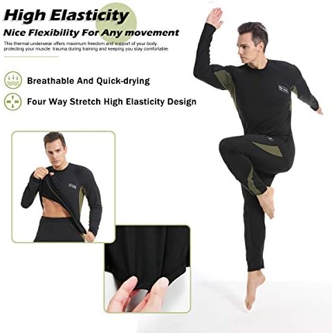 Yunoble Men’s Thermal Underwear Set, Fleece Lined - Image 3
