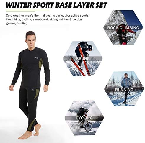 Yunoble Men’s Thermal Underwear Set, Fleece Lined - Image 4