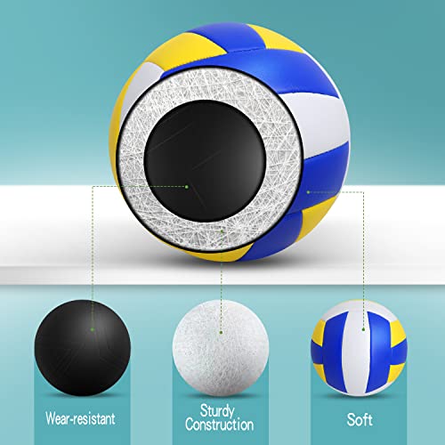 Zantrech Official Size 5 Volleyball Balls Set - Image 3