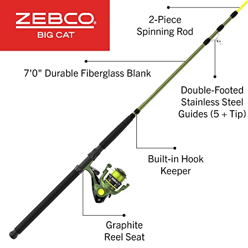 Zebco Big Cat Spinning Reel & Rod Combo - Image 2