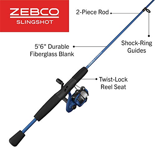 Zebco Slingshot Spinning Reel & Rod Combo, Medium-Light - Image 2