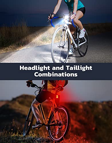 Zewdov USB Rechargeable Waterproof Bike Lights Set - Image 2