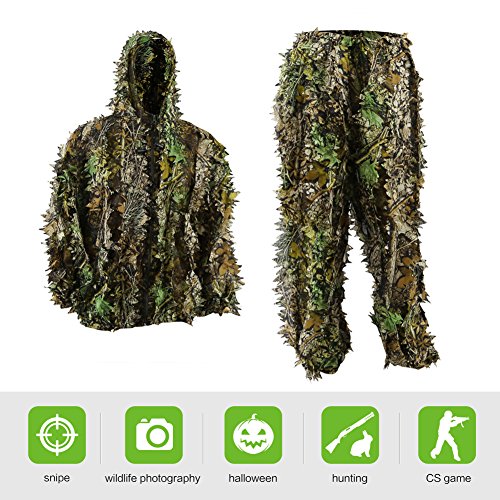 Zicac Outdoor Camo 3D Leafy Ghillie Suit - Image 4