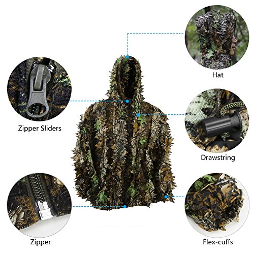 Zicac Outdoor Camo 3D Leafy Ghillie Suit - Image 5