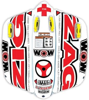 WOW Sports Zig Zag Towable Inflatable Tube for Boating