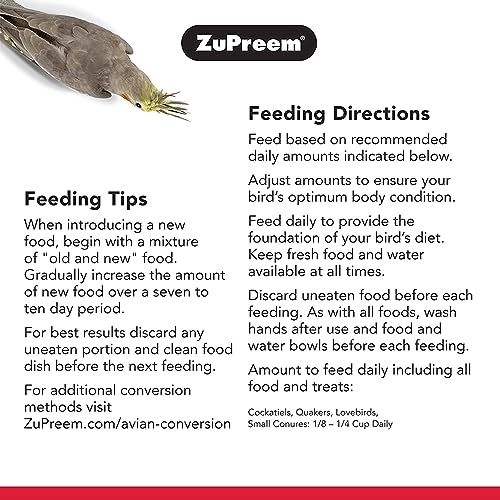 ZuPreem AvianMaintenance Natural Diet For Cockatiels - Image 5