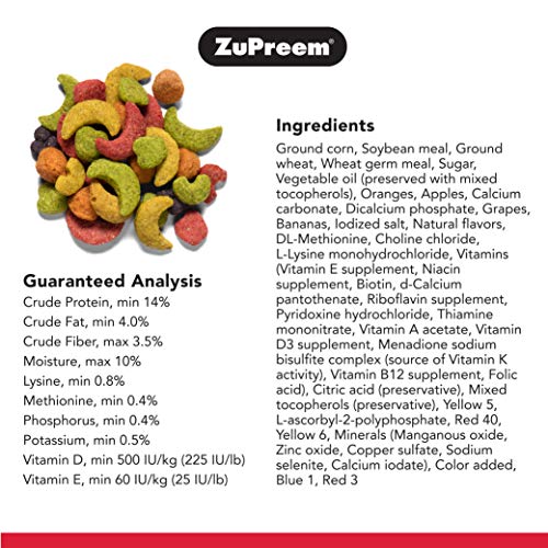 ZuPreem FruitBlend Flavor Pellets Bird Food, 17.5 lb - Image 4