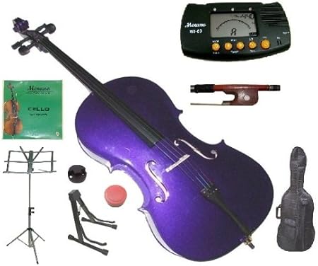 Merano 1/4 Size Purple Student Cello Set