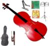 Merano 1/4 Size Red Student Cello Set