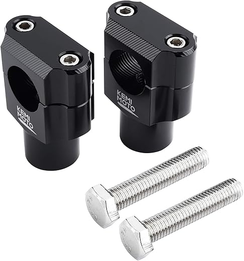 KEMIMOTO 1 Inch Motorcycle Aluminum Handlebar Risers