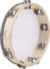 Tosnail 10 Inch Handheld Wooden Tambourine