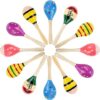 Hedume 12 Pack Wooden Festival Maracas
