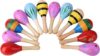 sansheng 12 PCS Mini Fiesta Wooden Maracas Toys