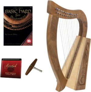 Roosebeck 12-String Celtic Style Baby Harp, Walnut