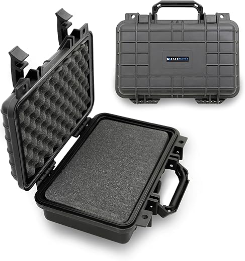 CASEMATIX 12" Waterproof Hard Case With Foam