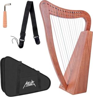 AKLOT 15 Strings Mahogany Harp 22 Inch