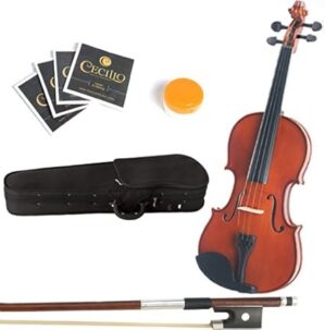 Mendini by Cecilio 16-Inch MA250 Solid Wood Viola Set