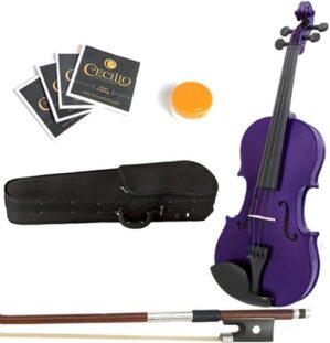 Mendini by Cecilio 16-Inch Solid Wood Viola Set