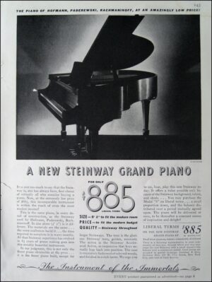 1936 Vintage Grand Piano Ad