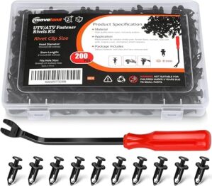 moveland 200PCS 8mm UTV ATV Fender Push Clips
