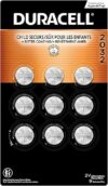 DURACELL 2032 Lithium Battery, 9 Count Pack