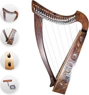 Woldorf USA 22 Strings Harp Solid Rosewood Lever