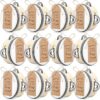 Boao 24 Sets Wooden Wedding Tambourines 4 Inch