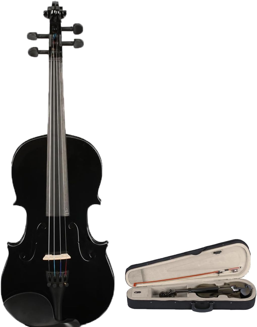 Kcelarec 3/4 Black Solid Wood Acoustic Violin
